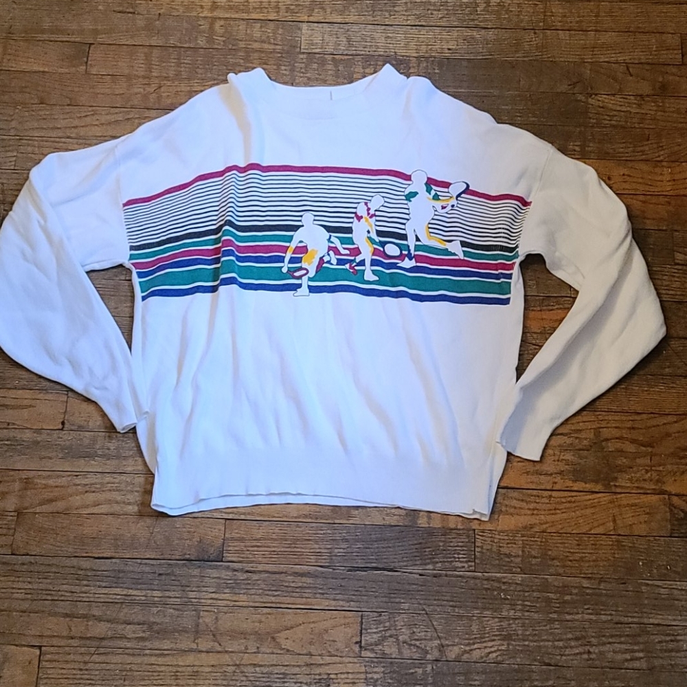VINTAGE PLAYERS BY VAN HEUSEN  TENNIS SWEATER